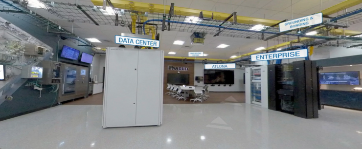 Lo showroom reale in Illinois di Panduit può essere visto in tour virtuale