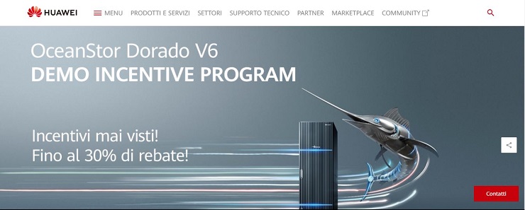 Incentivi per il canale su OceanStor Dorado V6 di Huawei