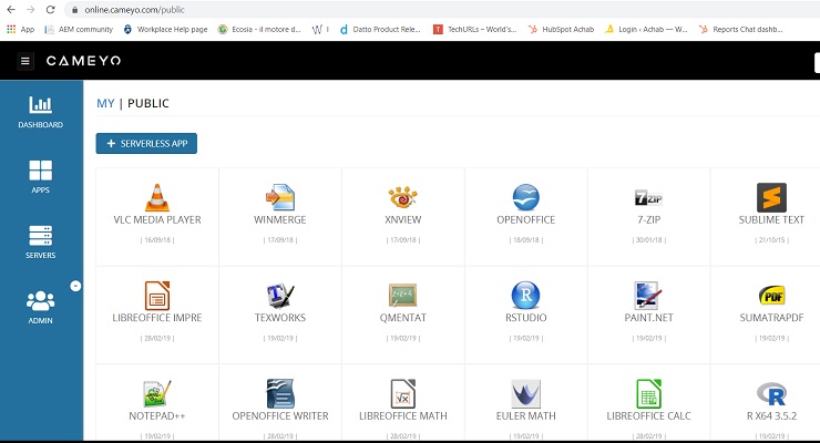 Achab porta in Italia Cameyo. Semplificazioni per MSP