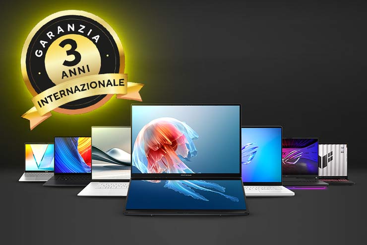 Novità per i notebook ASUS: ora sono tutti garantiti per tre anni